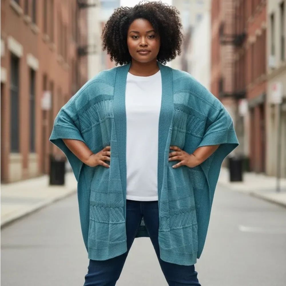 Chico's Sea Green Knit Cardigan